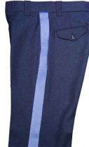 Elbeco Poly Trousers Straight Pocket w/ 1.5" Fr Blue stripe
