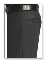 75/25 Poly/Wool Black Hidden Zipper Side Pocket Trousers Men