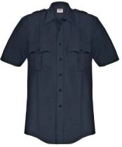 Elbeco Paragon Plus Midnight Navy Mens Short Sleeve Shirt, Poly/Cotton