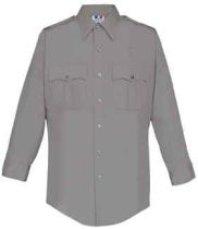 Flying Cross Poly/ Cotton Long Sleeve Shirt- Nickel Grey