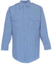 Flying Cross Poly/ Cotton Long Sleeve Shirt- Marine Blue