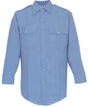 Flying Cross Ladies Long Sleeve Poly/Cotton Shirt- Blue