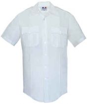Flying Cross Poly/Cotton Short Sleeve Shirt- White