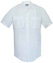 Flying Cross Poly/Cotton Short Sleeve Shirt- White