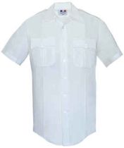 Ladies Poly/Cotton Short SleevShirt, white