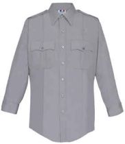 Flying Cross Polyester/ Cotton Long Sleeve Shirt- Grey
