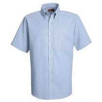 Short Sleeve Light Blue Oxford Shirt for Men