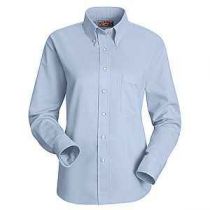 Ladies Long Sleeve Light Blue Oxford Shirt