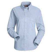 Ladies Long Sleeve Light Blue Oxford Shirt