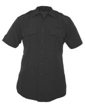 Elbeco TexTrop2 Short Sleeve Shirt- Black w/ Zipper