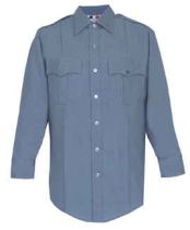 Flying Cross Poly/Cotton Ladies Long Sleeve Shirt- Fr. Blue