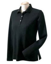 Devon & Jones Ladies Long Sleeve Pima Pique Polo