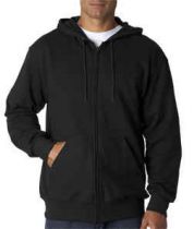 Zip-up Supercotton Hoodie, Fruit of Loom/Dark Colors