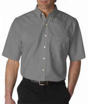 UltraClub Short Sleeve Classic Wrinkle-Free Oxford