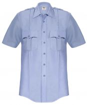 Elbeco Tall Paragon Plus Short Sleeve Shirt, Light Blue