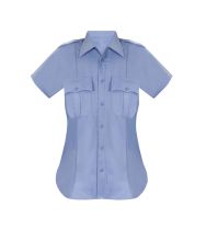 Elbeco Women's T2 Short Sleeve Uniform Shirt, Light Blue