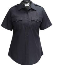 Flying Cross Women's Short Sleeve Poly/Wool Shirt, LAPD Navy