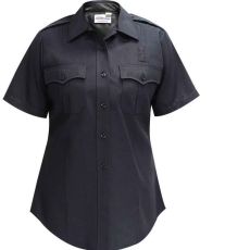 Flying Cross Women's Short Sleeve Poly/Wool Shirt, LAPD Navy