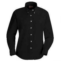 Ladies Long Sleeve Button-Down Poplin Shirt