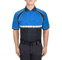 Colorblock Short Sleeve Performace Polo, Blauer