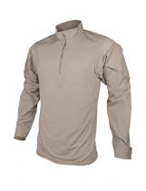 1/4 Zip Long Sleeve Combat Shirt, 65/35 Poly/Cotton Rip-Stop