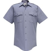 Command 100% Poly Short Sleeve Shirt, w/ Zipper, FRENCH BLUE