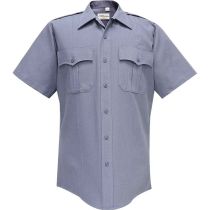 Command 100% Poly Short Sleeve Shirt, w/ Zipper, FRENCH BLUE