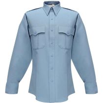 Command Poly Men's Long Sleeve Shirt W/ Zipper Brilliant Blue