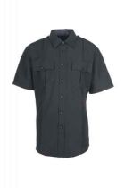 Microfiber Poly Short Sleeve Shirt with Zipper
