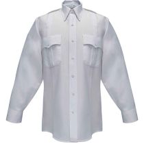 Long Sleeve Command 100% Visa Polyester Shirt, White