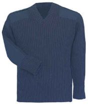 Flying Cross Rib Knit Lined Commando Sweater, LAPD Navy