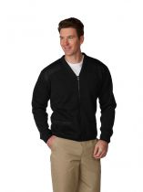 Unisex Fleece Lined Zip Front V-Neck Commando Cardigan