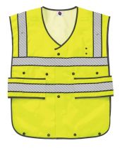 5 Point Break Away Safety Vest, Hi-Vis Yellow, by Liberty