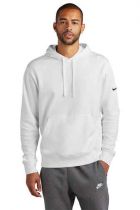 Nike Club Fleece Pullover Hoodie with Swoosh on Sleeve