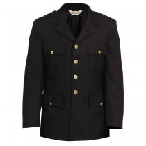 100% Wool Serge Weave Single Breasted Dress Coat, Black & LAPD Navy (Made to Order)