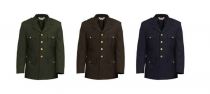 55/45 PolyWool Elastique Single Breasted Dress Coat, LAPD Navy, Forest Green & Brown (Made to Order)