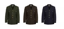 55/45 PolyWool Elastique Single Breasted Dress Coat, LAPD Navy, Forest Green & Brown (Made to Order)