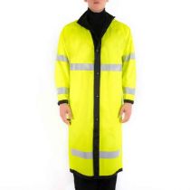 Blauer 49" Reversible Rain Coat- Black/ Hi- Vis