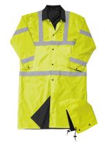 Reversible Hi Visibility Raincoat 49" Long made by Liberty