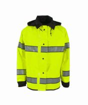 32" Reversible Rain Jacket w/ Hood, ANSI Class 3