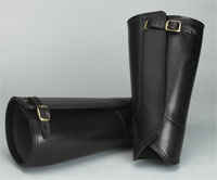 Leather Puttees, GOLD TRIM & BUCKLE - Silver NOT offered