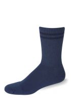 Crew Sock, Blue with Navy Stripes, Pro Feet #USPS410