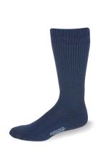 Cushioned Crew Sock, Blue with Navy Stripes, Pro Feet