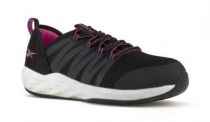 Reebok Womens AstroRide Steel Toe Work Shoe, Black & Pink