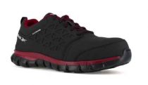 Reebok Mens Sublite Cushion Composite Toe Athletic Work Shoe, Black & Red