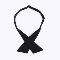 Ladies Polyester Crossover Tie with Covered Snap