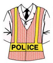Fluorescent Safvests w/ POLICE panels