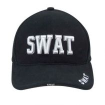 SWAT Deluxe Black Low Profile Baseball Cap