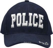Deluxe Navy Blue POLICE Low Profile Insignia Cap