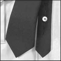 Clip-on Polyester Tie w/ Buttonholes